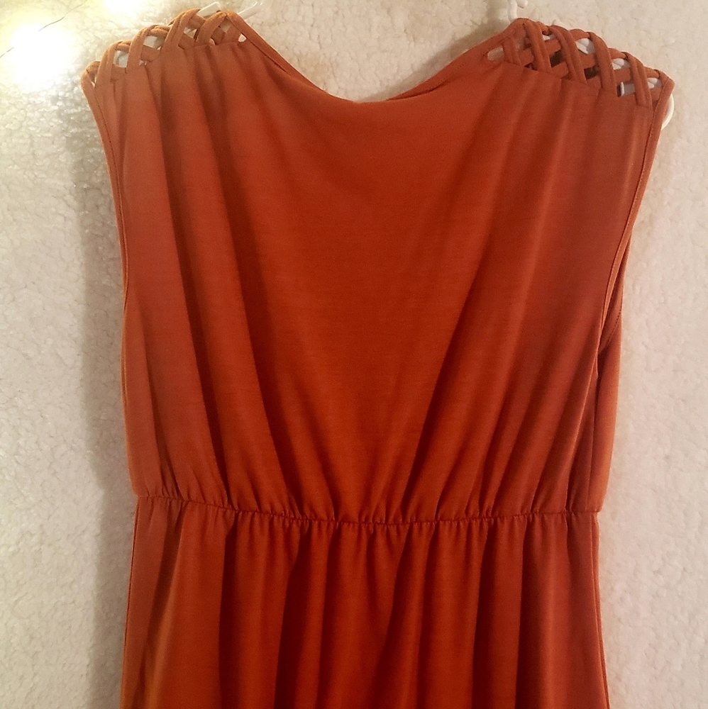 Orange Maurice's Top with metal Embelishment - Picture 5 of 7